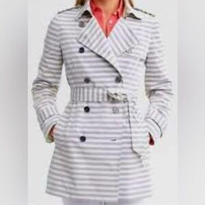 Banana Republic Gray Striped Women's Coat